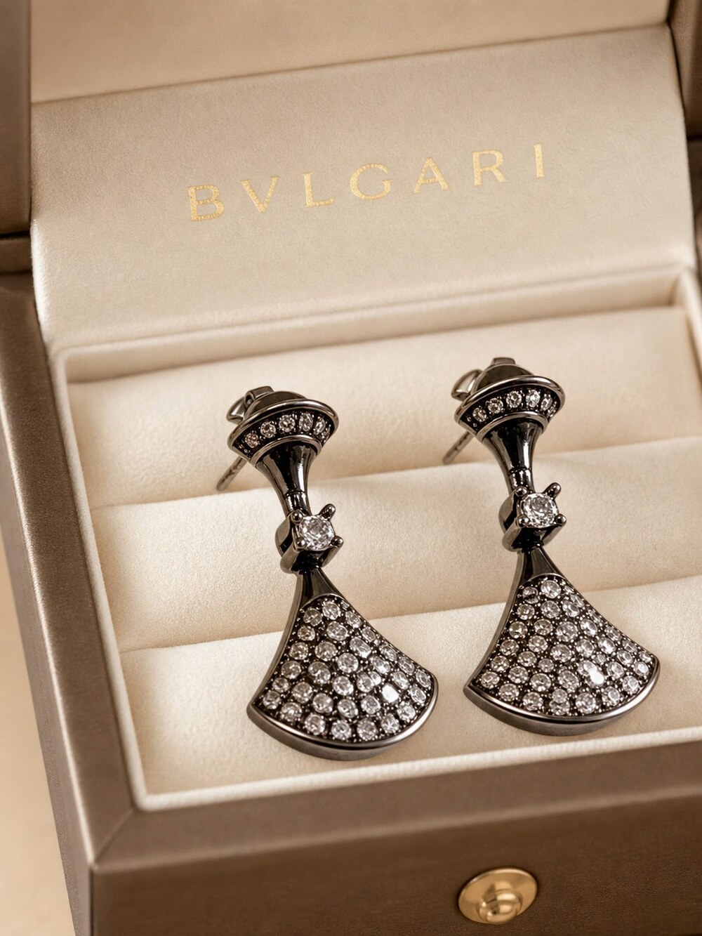 Bulgari Refined Statement Earrings Style 1ai | New with Box - Picture 3 of 9